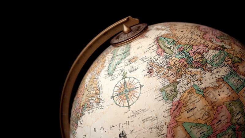 Vintage Globe of Europe