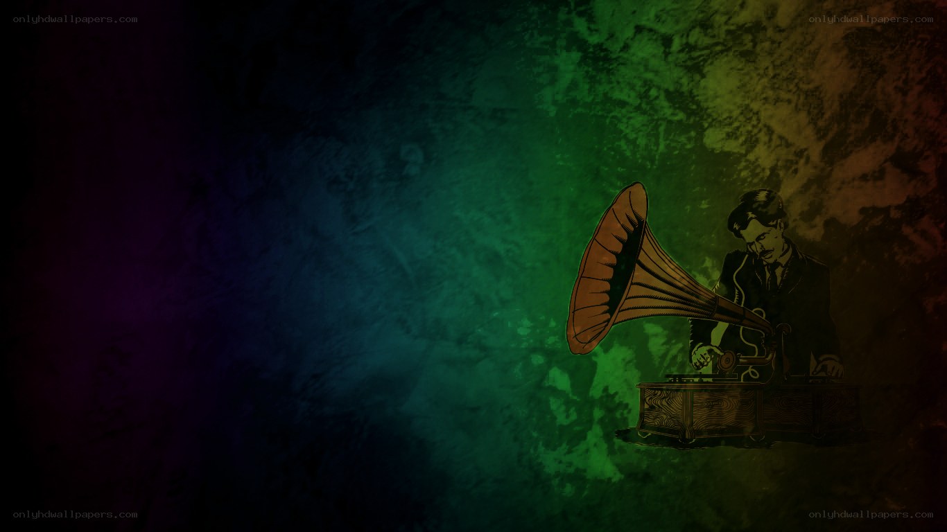 Vintage gramophone illustration