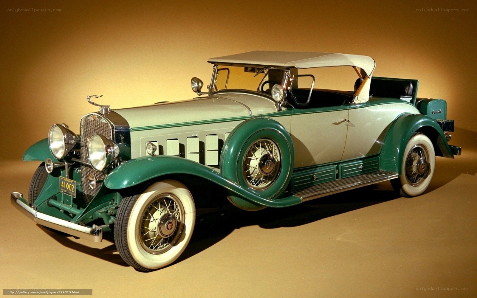 Vintage green and cream car
