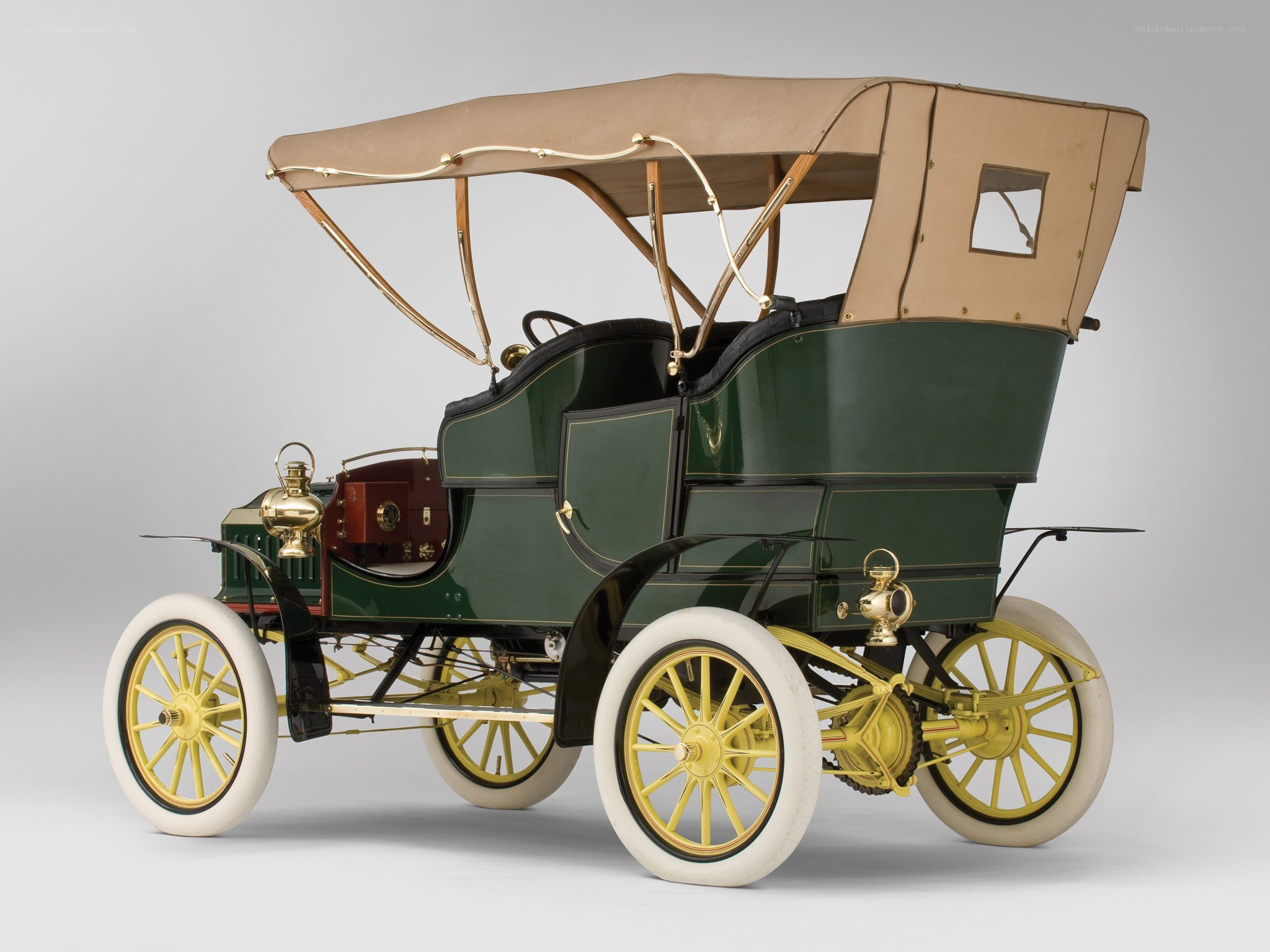 Vintage green automobile