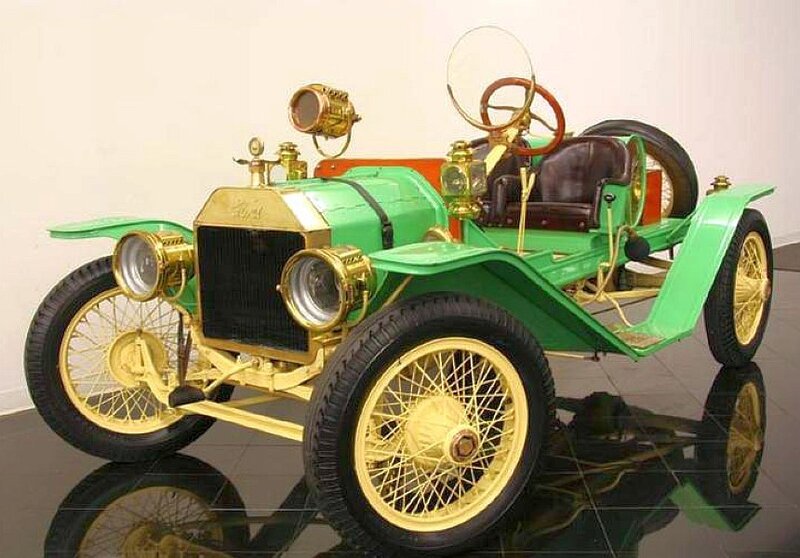 vintage green automobile