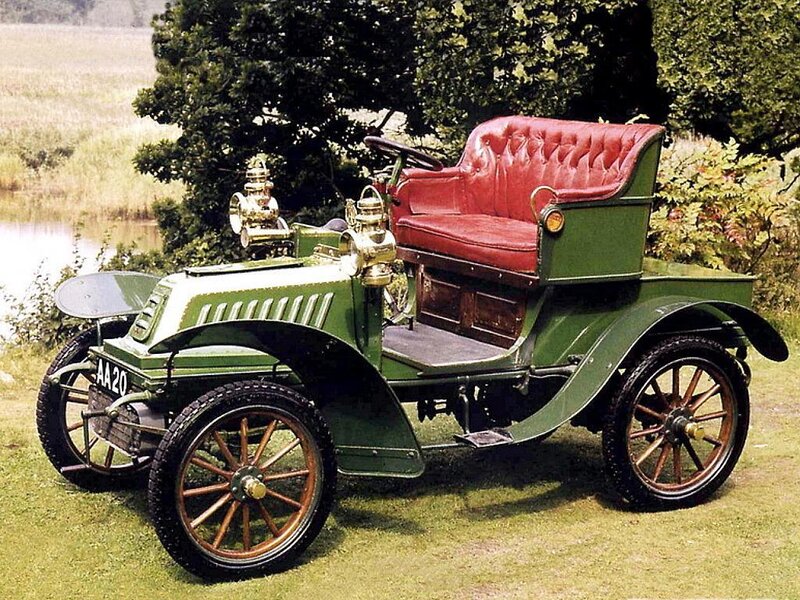 Vintage green automobile