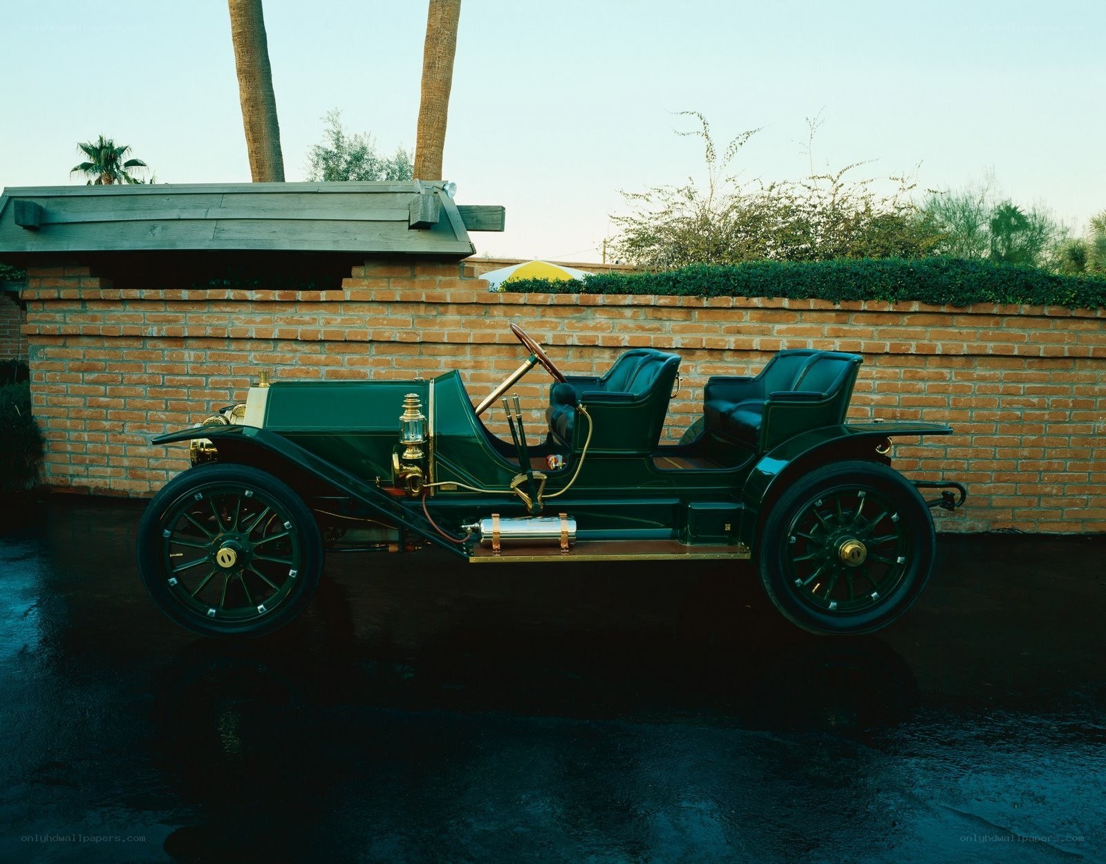 Vintage green automobile