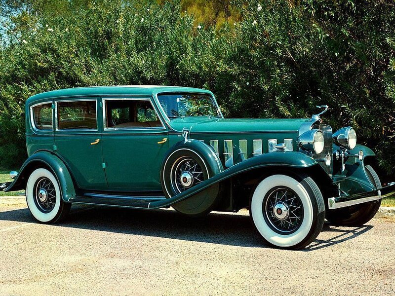 vintage green car