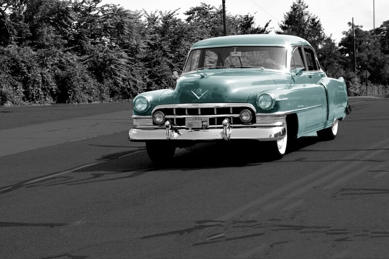 Vintage Green Car — Calm, Afternoon