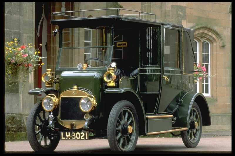 vintage green car parked
