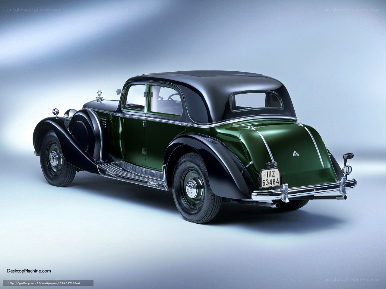 vintage green car