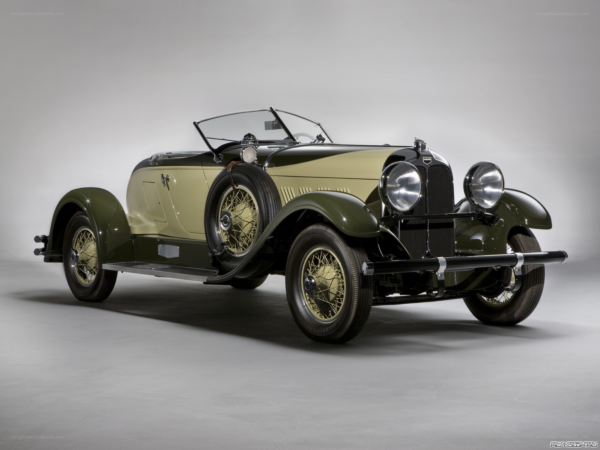 vintage green convertible car