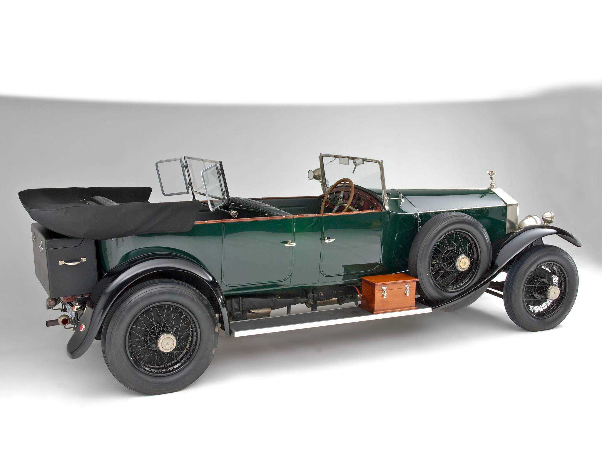 vintage green convertible car