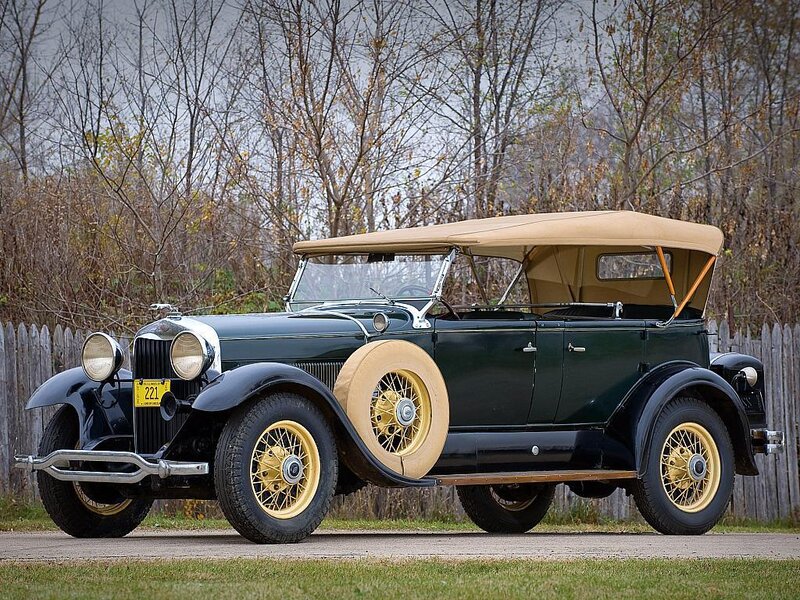 vintage green convertible car
