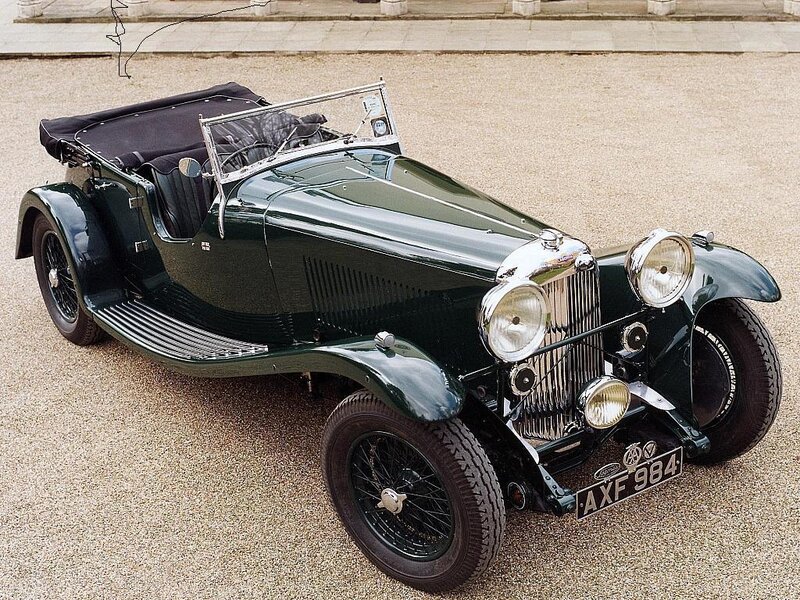 vintage green convertible car