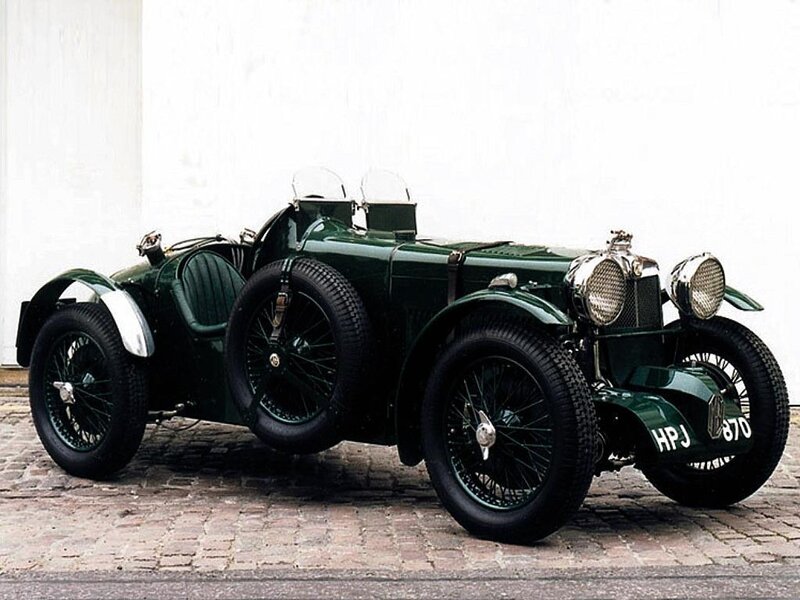 vintage green racing car