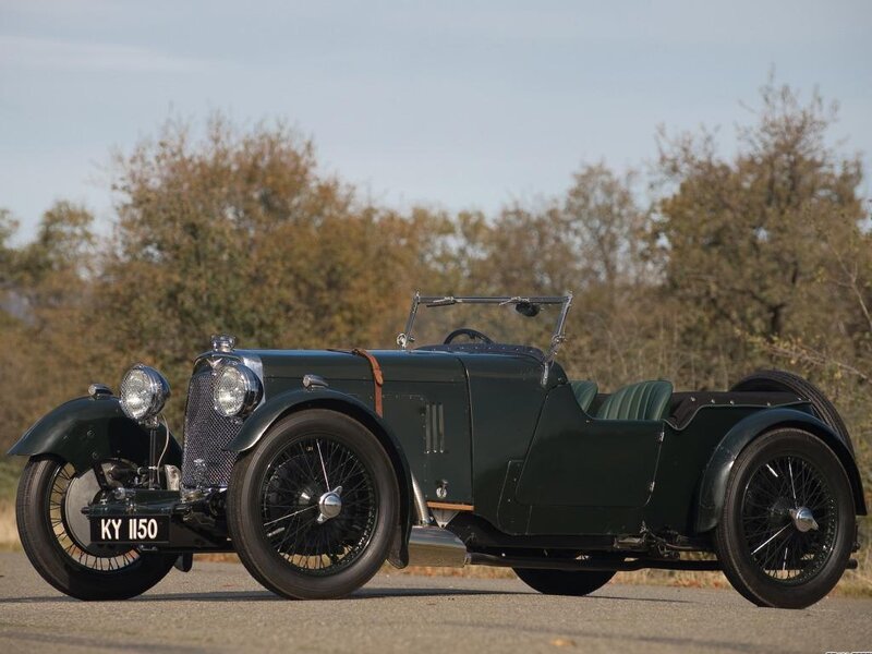 vintage green sports car