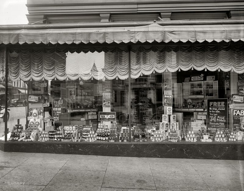 Vintage grocery store display