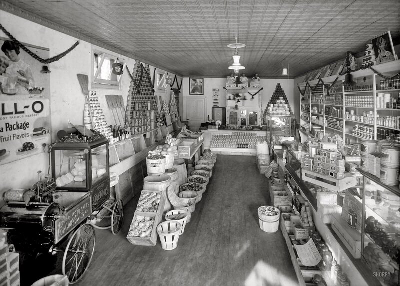 Vintage grocery store interior