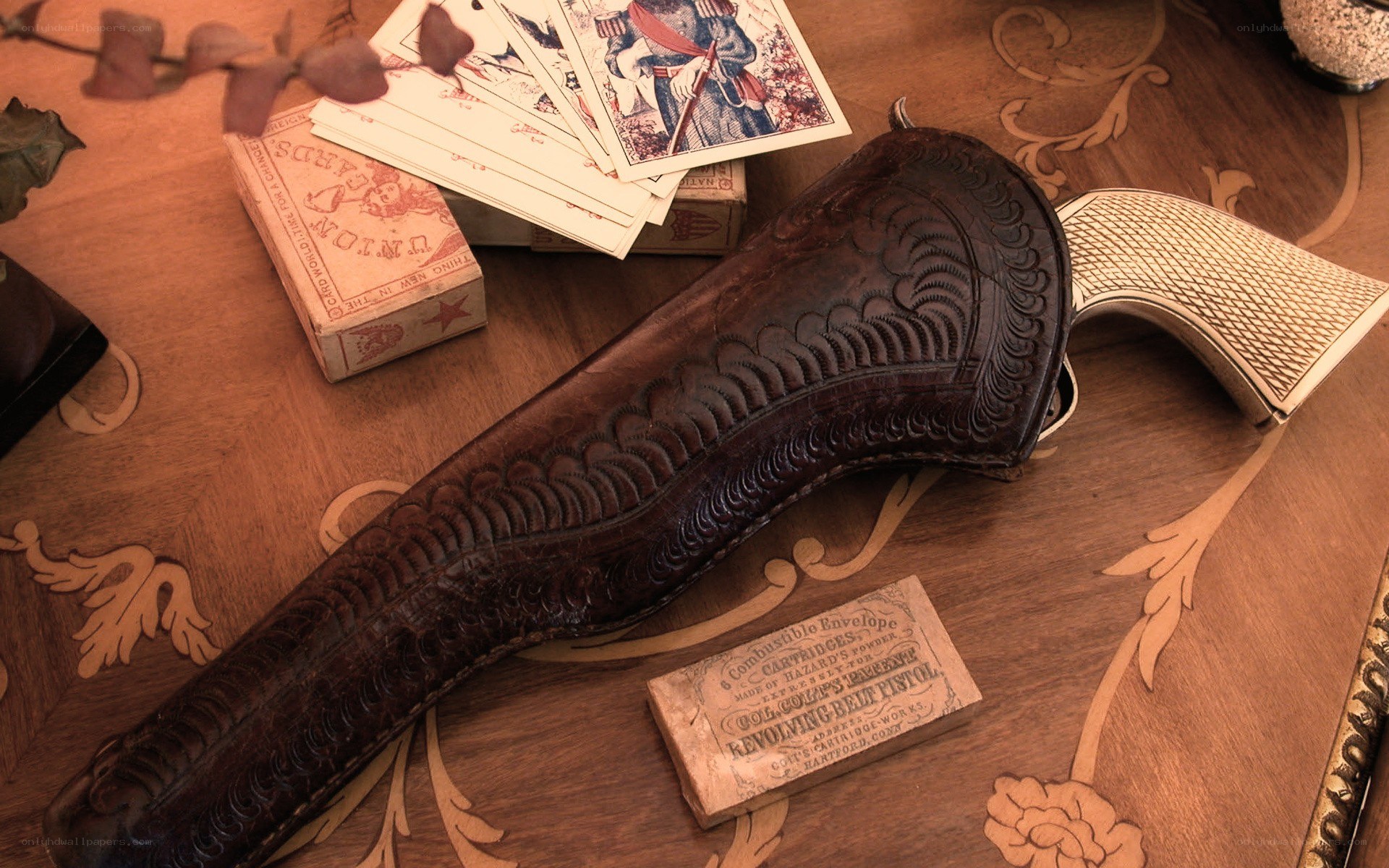 Vintage gun and accessories