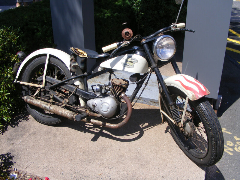 Vintage Harley-Davidson Motorcycle — Black