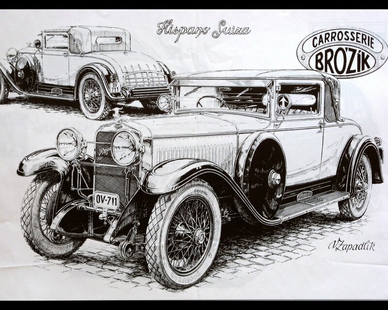 Vintage Hispano-Suiza Car — Black
