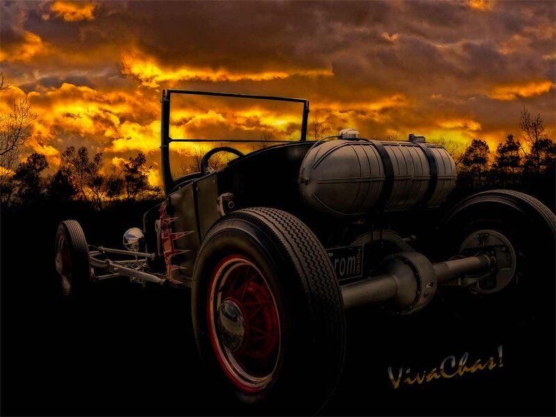 Vintage Hot Rod Car — Black