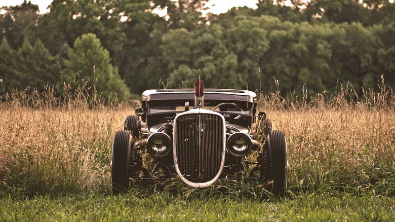 Vintage Hot Rod Car — Green