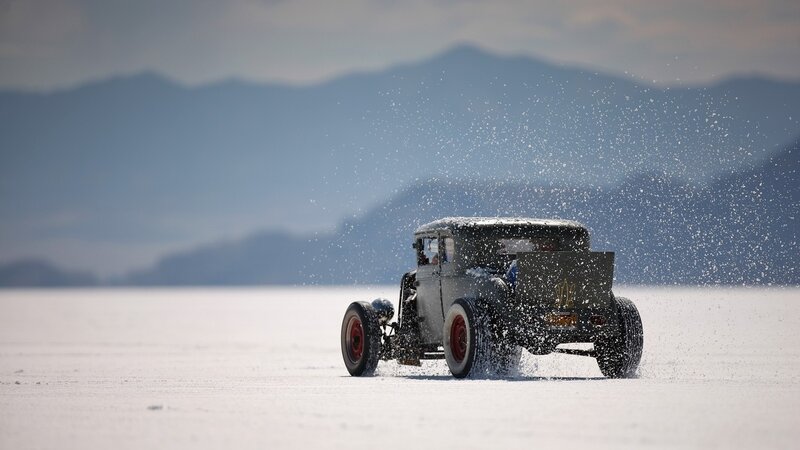 Vintage Hot Rod Car — White