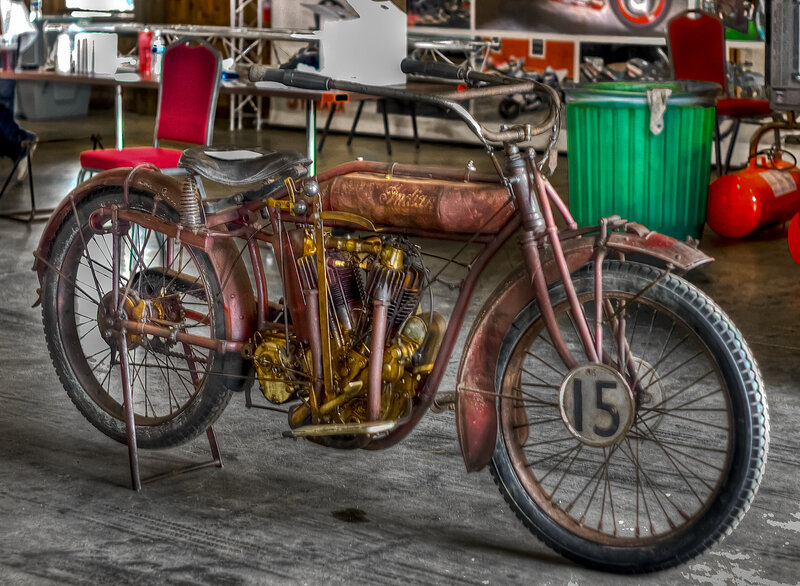 Vintage Indian Motorcycle — Brown