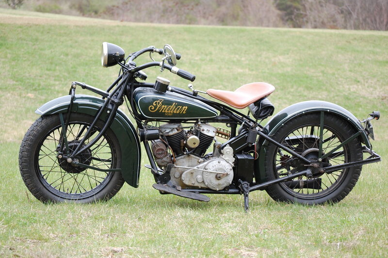 Vintage Indian Motorcycle — Green