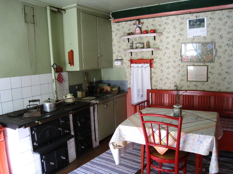 Vintage Kitchen Interior — Green