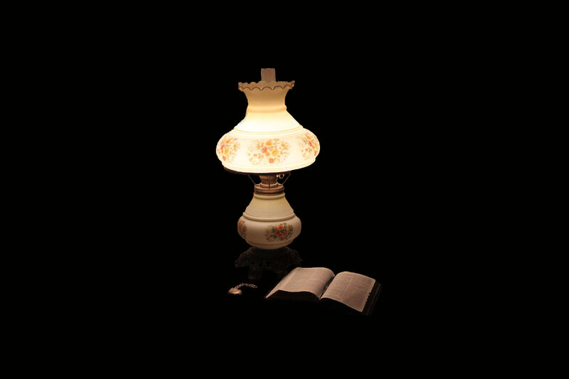 Vintage Lamp with Book