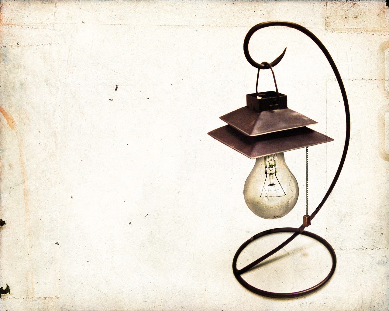 vintage lamp with bulb