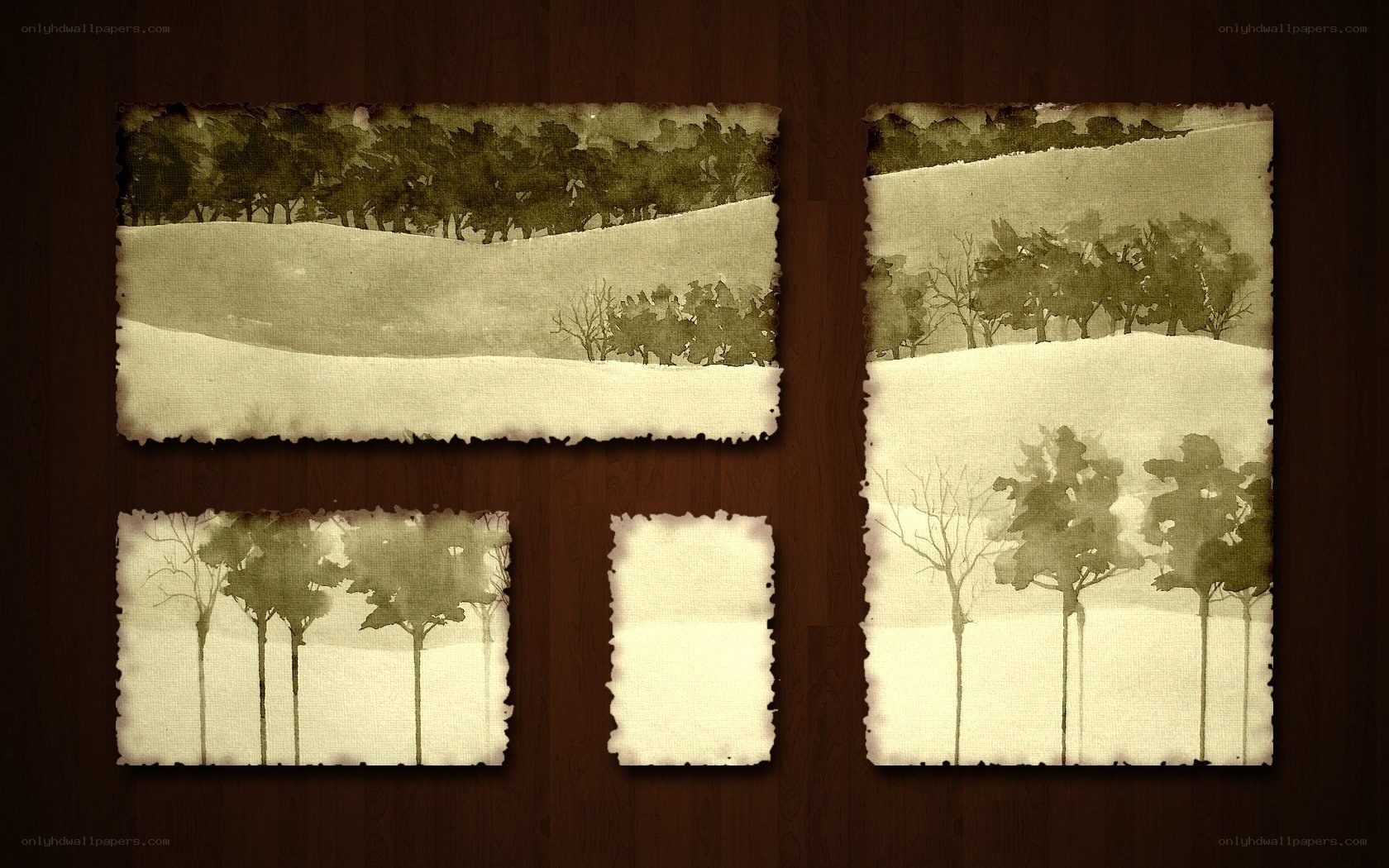Vintage landscape art collection