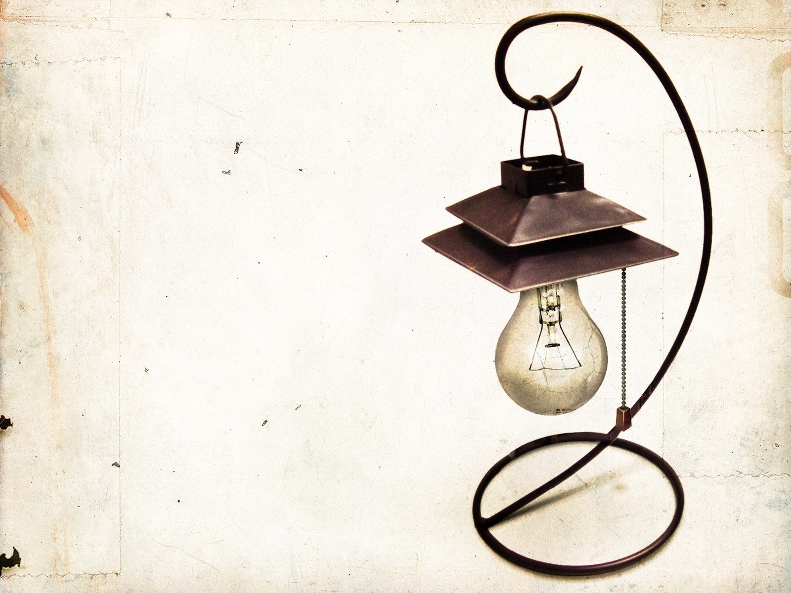 vintage lantern on textured background