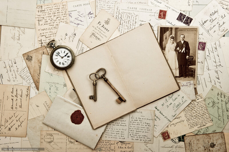 Vintage letters and old photos