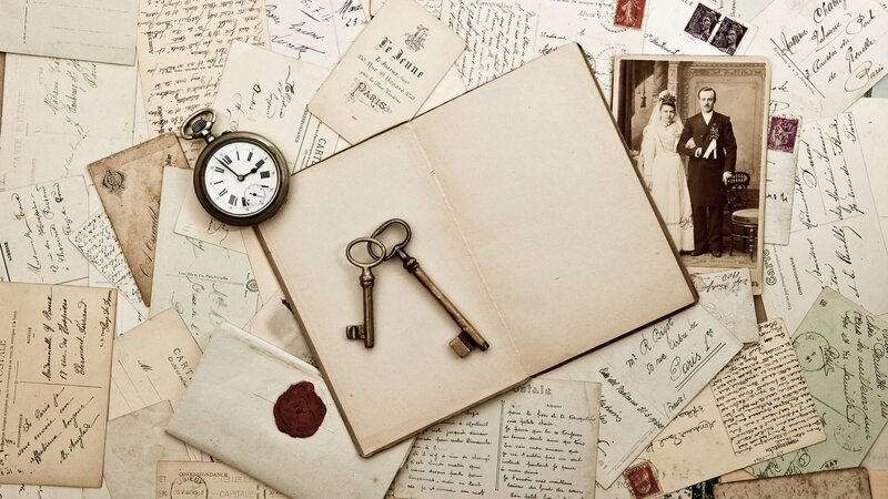 Vintage letters and photo collection