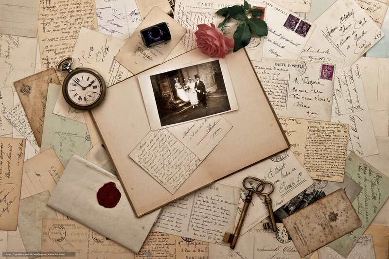 Vintage letters and photo collection