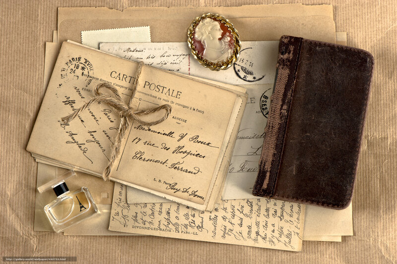 Vintage Letters and Postcards — Brown, Nostalgic