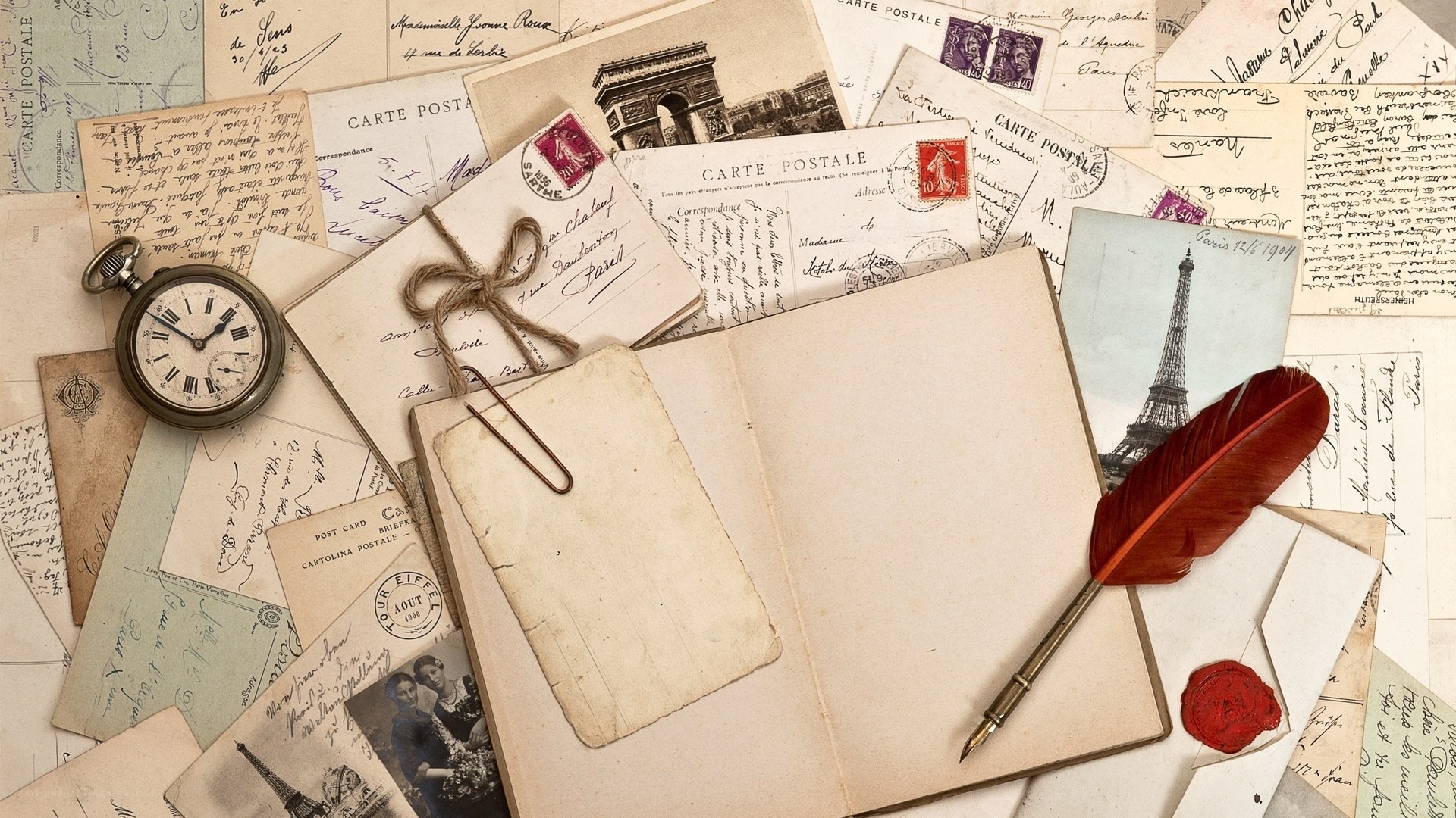 Vintage letters and postcards