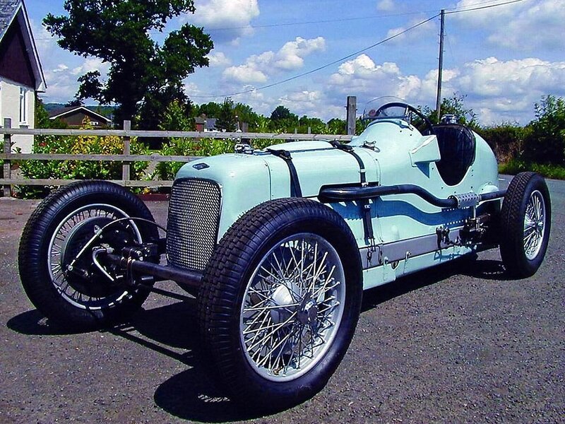 vintage light blue race car