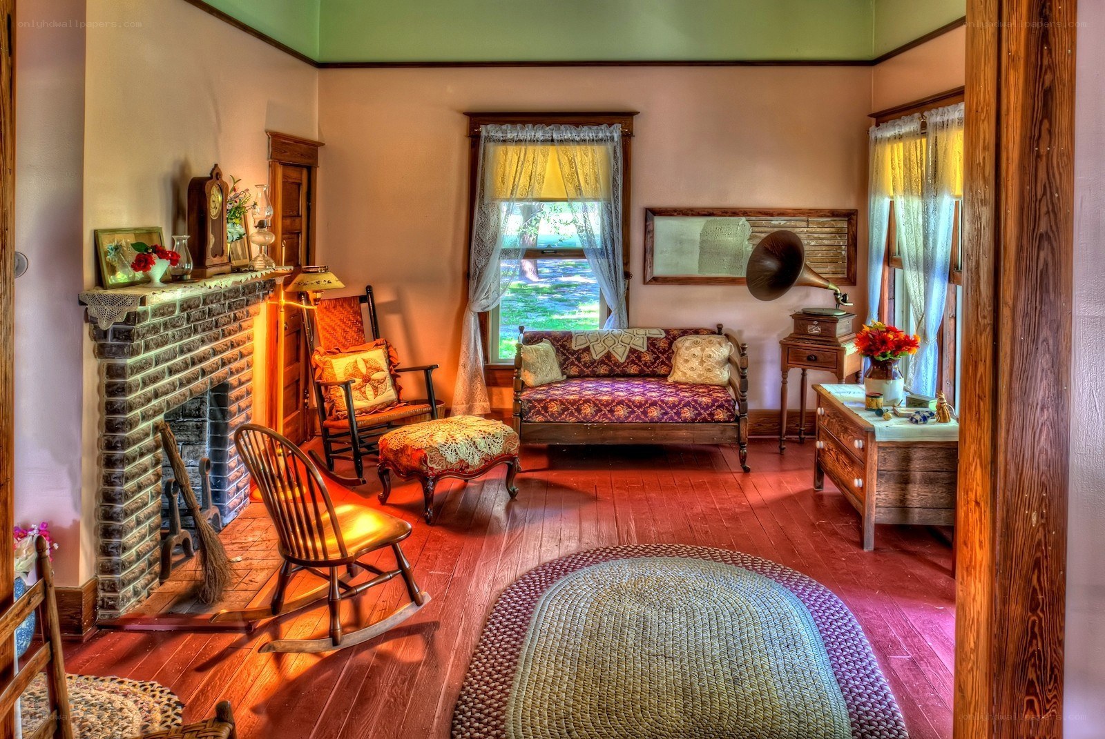 vintage living room interior