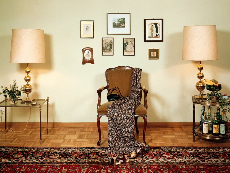 Vintage living room with armchair