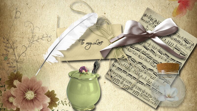 Vintage Love Letter Collage