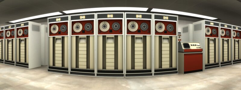 vintage mainframe computer room