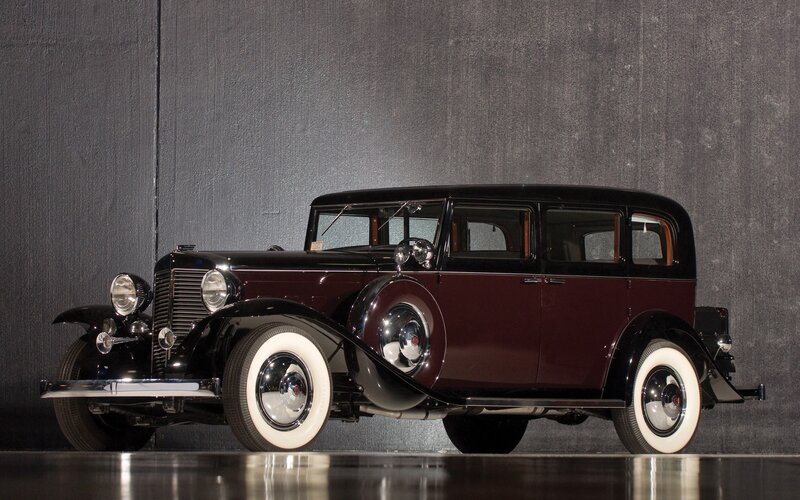 Vintage Maroon Car — Dramatic