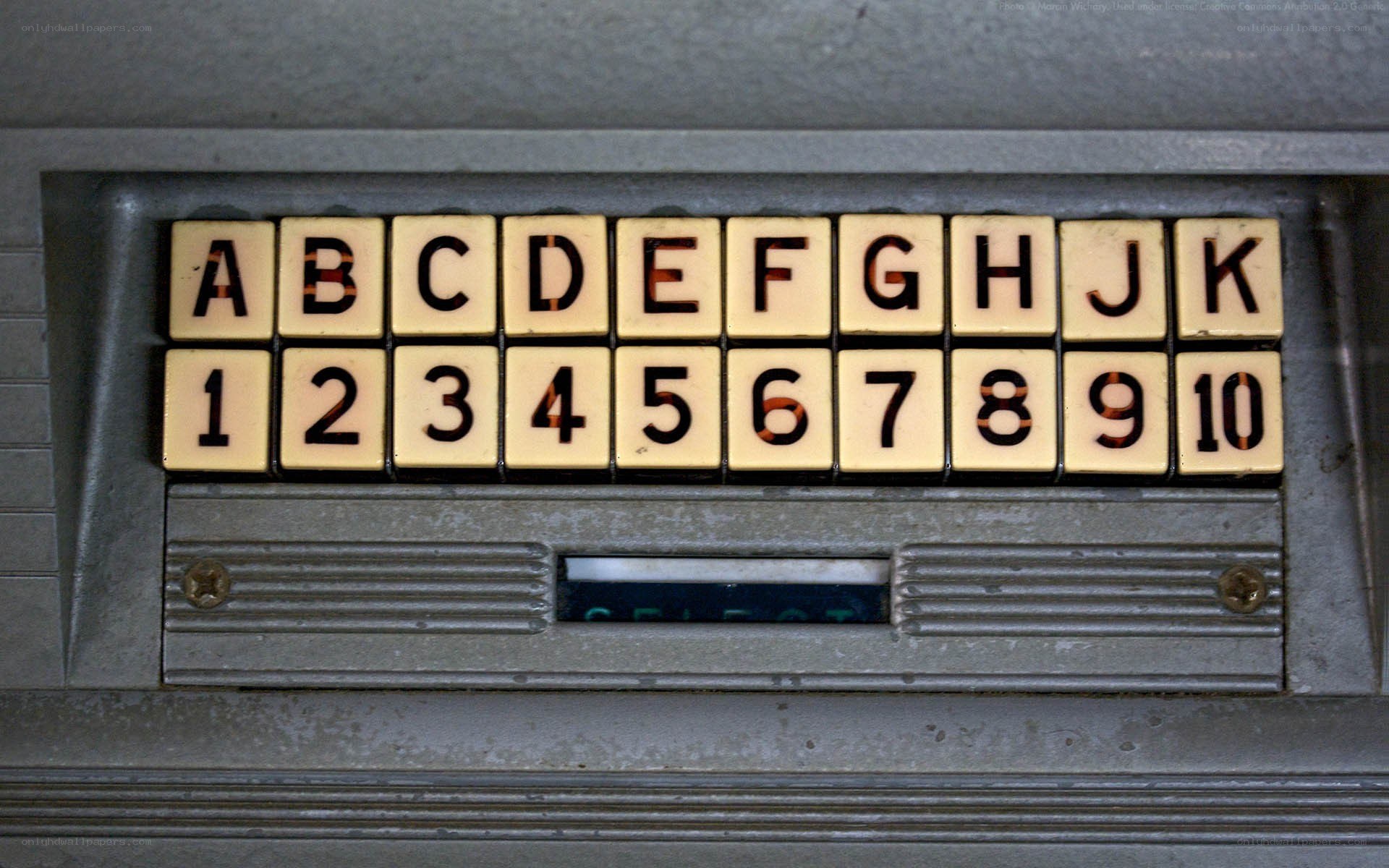 Vintage mechanical calculator display