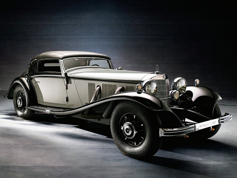 Vintage Mercedes-Benz Car — Black, Dramatic