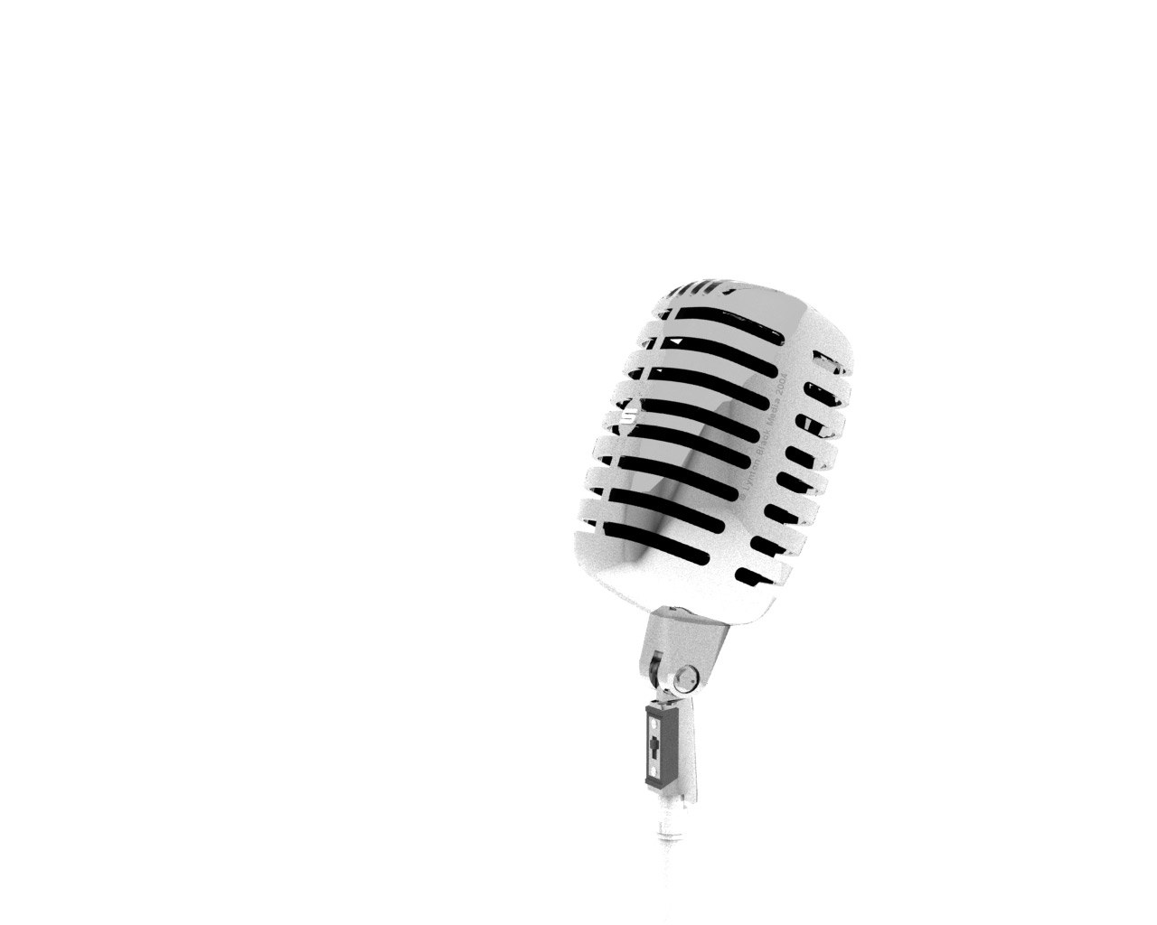 vintage microphone on stand