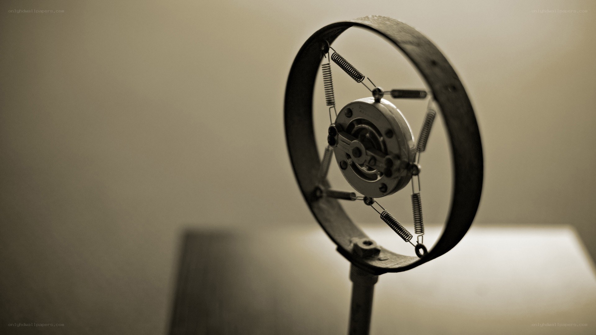 vintage microphone on stand