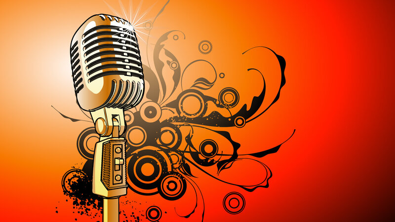 Vintage Microphone — Orange