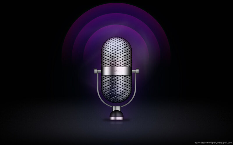 Vintage Microphone — Purple