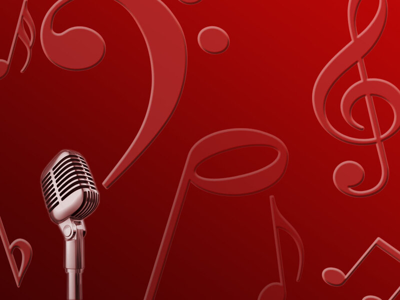 Vintage Microphone — Red